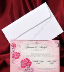 <p>Invitație de nuntă confecționată dintr-un carton calitativ cu model reliefat și posibilitatea imprimării textului pe mijloc. În prețul invitației este inclus plicul alb.</p>