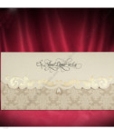 <p>Invitație de nuntă confecționată dintr-un carton crem sidefat, care se pliază în trei pe orizontală. Pe partea exterioară de sus pot fi printate numele mirilor sau numele invitatului. Invitația se închide cu ajutorul unei urechiușe și are ca accesoriu o perlă în formă de picătură.</p>