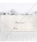 <p>Card de masă pentru nuntă sau alte evenimente, în interiorul căruia este un compartiment (buzunărel) care poate fi folosit ca plic pentru bani. Prețul cardului include tipărirea textului (color sau negru).</p>
