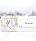 <p>Card de masă pentru nuntă sau alte evenimente, în interiorul căruia este un compartiment (buzunărel) care poate fi folosit ca plic pentru bani. Prețul cardului include tipărirea textului (color sau negru).</p>