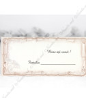 <p>Card de masă pentru nuntă sau alte evenimente, în interiorul căruia este un compartiment (buzunărel) care poate fi folosit ca plic pentru bani. Prețul cardului include tipărirea textului (color sau negru).</p>