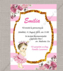 <p>Invitaţie originală cu design personalizat, textul invitaţiei se printeaza pe verso. Plicul este inclus în preţ.&nbsp;</p><p>Cartonaşul fără plic 19,9 lei</p><p><strong>Setul poate fi completat cu:</strong></p><p>•&nbsp;&nbsp;&nbsp;&nbsp;&nbsp;&nbsp;&nbsp;&nbsp; Aranjare la mese;</p><p>•&nbsp;&nbsp;&nbsp;&nbsp;&nbsp;&nbsp;&nbsp;&nbsp; Cartea de urări;</p><p>•&nbsp;&nbsp;&nbsp;&nbsp;&nbsp;&nbsp;&nbsp;&nbsp; Plic de bani;</p><p>•&nbsp;&nbsp;&nbsp;&nbsp;&nbsp;&nbsp;&nbsp;&nbsp; Număr la masă etc.</p><p>•&nbsp;&nbsp;&nbsp;&nbsp;&nbsp;&nbsp;&nbsp;&nbsp; Bomboniera;</p><p>•&nbsp;&nbsp;&nbsp;&nbsp;&nbsp;&nbsp;&nbsp;&nbsp; Cutie pentru colaci;</p><p>•&nbsp;&nbsp;&nbsp;&nbsp;&nbsp;&nbsp;&nbsp;&nbsp; Cutie pentru bani.</p><p>&nbsp;</p><p><strong>ATENŢIE: </strong>În dependenţă de tipul hârtiei, complexitatea modelului şi componentele alese, preţul poate varia.&nbsp;</p><p>Designul poate modificat !!!</p>