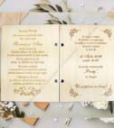 <p>Invitație de lemn pentru naşi sau părinti &nbsp;originală și inovativă în formă de carte cu posibilitate de personalizare.&nbsp;</p><p>Pe fața invitației sau pe interior poate fi gravat orice &nbsp;text sau design.&nbsp;</p><p>&nbsp;</p>