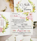 <p>Invitaţie la nuntă personalizată, realizată din carton artistic alb mat, forma se deschide ca o cărţulie.</p><p><strong>Setul poate fi completat cu:</strong></p><p>• Plic invitaţie;</p><p>• Aranjare la mese;</p><p>• Plic de bani;</p><p>• Număr la masă etc.</p><p>Aceste componente pot fi сomandate atât în set cât şi separat.&nbsp;</p><p><strong>ATENŢIE: </strong>În dependenţă de tipul hârtiei, complexitatea modelului şi componentele alese, preţul poate varia.&nbsp;</p><p>Orice idee poate fi realizată !!!</p>