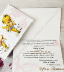 <p>Invitaţie originală cu design personalizat, se pliază în două pe partea interioară este imprimat textul invitației.</p><p><strong>Setul poate fi completat cu:</strong></p><p>•&nbsp;&nbsp;&nbsp;&nbsp;&nbsp;&nbsp;&nbsp;&nbsp; Aranjare la mese;</p><p>•&nbsp;&nbsp;&nbsp;&nbsp;&nbsp;&nbsp;&nbsp;&nbsp; Cartea de urări;</p><p>•&nbsp;&nbsp;&nbsp;&nbsp;&nbsp;&nbsp;&nbsp;&nbsp; Plic de bani;</p><p>•&nbsp;&nbsp;&nbsp;&nbsp;&nbsp;&nbsp;&nbsp;&nbsp; Număr la masă etc.</p><p>•&nbsp;&nbsp;&nbsp;&nbsp;&nbsp;&nbsp;&nbsp;&nbsp; Bomboniera;</p><p>•&nbsp;&nbsp;&nbsp;&nbsp;&nbsp;&nbsp;&nbsp;&nbsp; Cutie pentru colaci;</p><p>•&nbsp;&nbsp;&nbsp;&nbsp;&nbsp;&nbsp;&nbsp;&nbsp; Cutie pentru bani.</p><p><strong>ATENŢIE: </strong>În dependenţă de tipul hârtiei, complexitatea modelului şi componentele alese, preţul poate varia.&nbsp;</p><p>Designul poate modificat !!!</p>