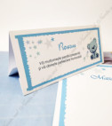 <p>Card de masă sau mapa de bani pentru cumatrie sau alte evenimente, în interiorul căruia este un compartiment (buzunărel) care poate fi folosit ca plic pentru bani.</p><p><strong>Dacă faceţi invitaţiile la noi, la plicuri beneficiaţi &nbsp;10% reducere.</strong></p>