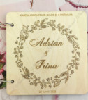 <p><strong>Cartea Nunţii sau cartea de urări este un accesoriu stilat şi practic pentru fiecare nuntă. Pe paginile Cărţii, cei dragi vor scrie cele mai calde mesaje, sfaturi pentru tânărul cuplu şi impresii de la eveniment.&nbsp;</strong></p><p>Cartea poate fi personalizată după orice dorinţă.</p><p>În funcţie de dimensiuni, numărul foilor, designului coperţii preţul poate varia:</p><ol><li>25 foi - 325 lei;</li><li>35 foi - 380 lei;</li><li>50 foi - 499 lei.</li></ol>