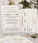 <p>Invitație la nuntă de tip paşaport confecţionată dintr-un carton perlat(lucios)cu imprimeuri tematice.&nbsp;</p><p>Design-ul poate fi modificat.&nbsp;</p><p><strong>Setul poate fi completat cu:</strong></p><p>• Plic invitaţie;</p><p>• Cartonaş A5 cu aranjarea oaspeţilor la mese;</p><p>• Plic de bani;</p><p>• Număr la masă etc.</p><p><strong>ATENŢIE: </strong>În dependenţă de tipul hârtiei, complexitatea modelului şi componentele alese, preţul poate varia.&nbsp;</p><p>Orice idee poate fi realizată !!!</p>