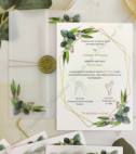 <p>Invitaţie pentru nunta, este compusa din cartonaş alb, coperta din folie transparenta, accesorizată cu ştampilă gold.</p><p><strong>Setul poate fi completat cu:</strong></p><p>• Aranjare la mese;</p><p>• Plic de bani;</p><p>• Număr la masă etc.</p><p>Aceste componente pot fi сomandate cât în set atât şi separat.&nbsp;</p><p><strong>ATENŢIE:</strong> În dependenţă de tipul hârtiei, complexitatea modelului şi componentele alese, preţul poate varia.&nbsp;</p><p>Orice idee poate fi realizată !!!&nbsp;</p>
