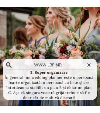 5 motive să ai un wedding planner la nunta Ta!